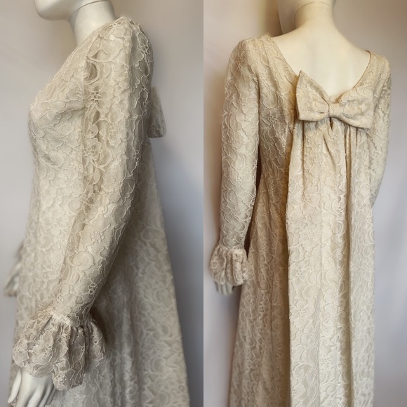 Stunning Mid Century Lace Wedding Dress